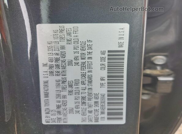 7MMVABEM5SN369940 2025 MAZDA CX-5 Gray Vista de la etiqueta del VIN