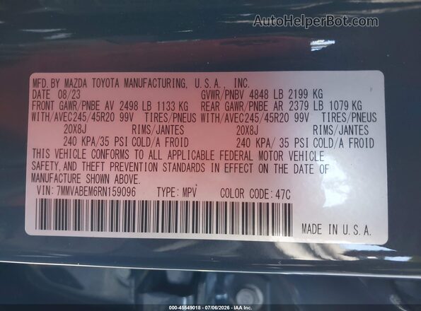 7MMVABEM6RN159096 2024 MAZDA CX-5 Gray Вид підкапотного простору