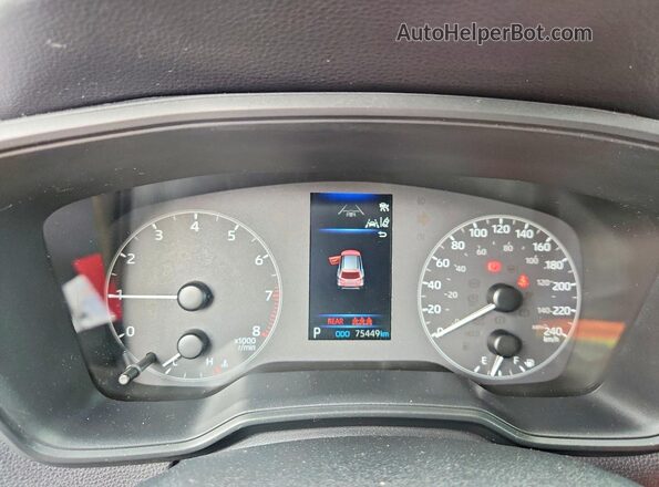 7MUCAABG3PV064475 2023 TOYOTA COROLLA Red ხელსაწყოთა პანელის ხედი