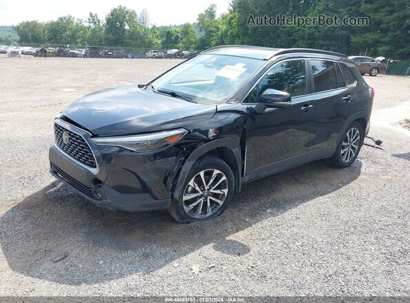 7MUDAAAG0PV044156 2023 TOYOTA COROLLA CROSS Black წინა მარცხენა ხედი სამი მეოთხედიდან