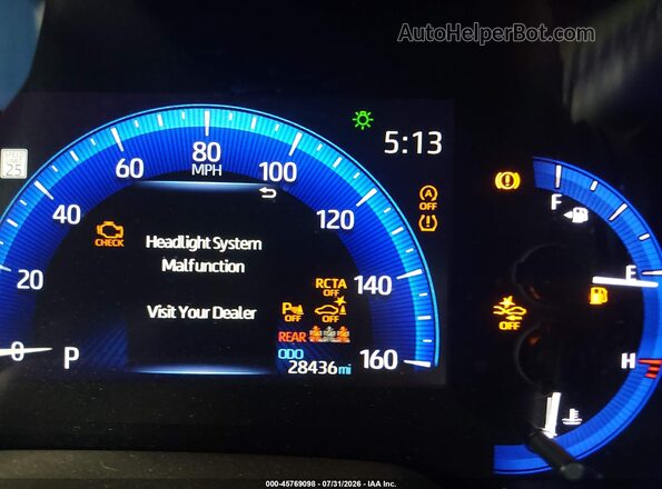 7MUDAAAG3NV030944 2022 TOYOTA COROLLA CROSS Синий Панорамный вид салона 360°