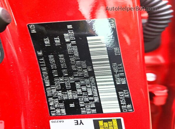 7MUEAAAG6SV134604 2025 TOYOTA COROLLA Red Панорамний вид салону 360°