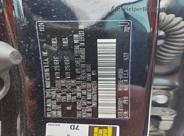 7MUFBABG7RV062256 2024 TOYOTA COROLLA Black Vista de la etiqueta del VIN