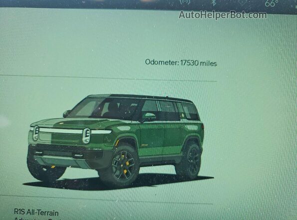 7PDSGABA8PN022088 2023 RIVIAN R1S Green Instrument cluster view