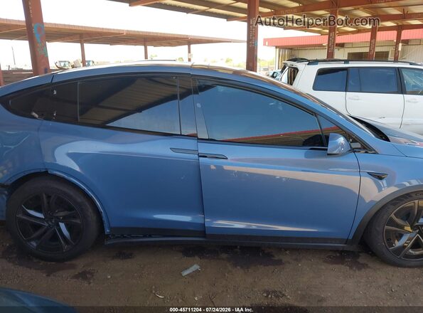 7SAXCAE53TF488157 2026 TESLA MODEL X Синий Вид задней части салона
