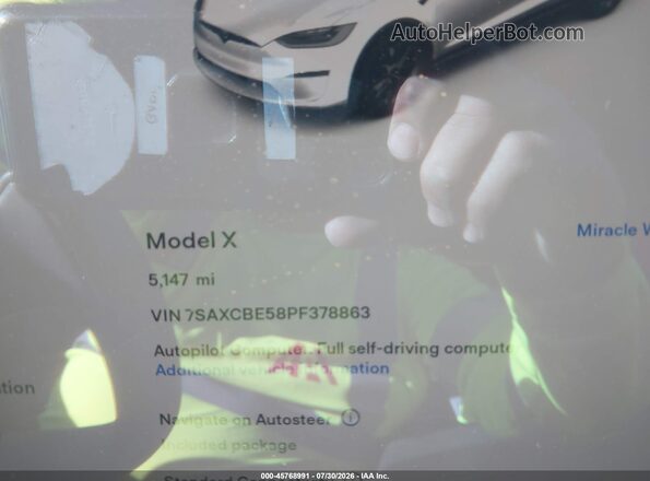 7SAXCBE58PF378863 2023 TESLA MODEL X Белый 