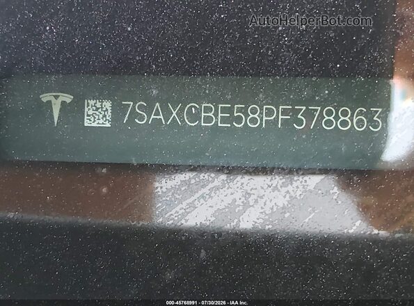 7SAXCBE58PF378863 2023 TESLA MODEL X Белый Вид подкапотного пространства