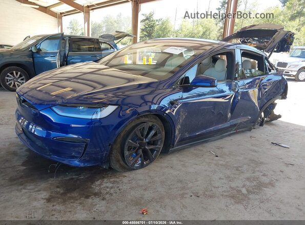 7SAXCBE5XSF471179 2025 TESLA MODEL X Синий Передняя левая четверть