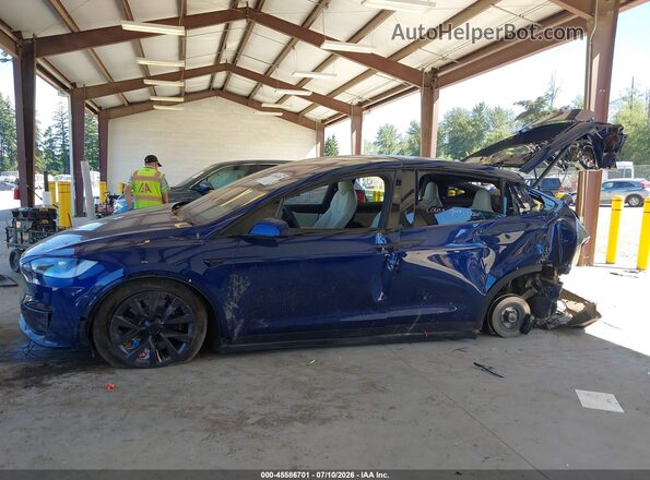 7SAXCBE5XSF471179 2025 TESLA MODEL X Синий Вид задней части салона