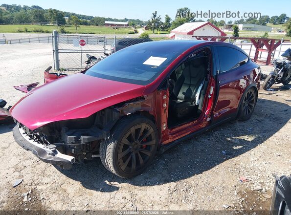 7SAXCBE62PF431131 2023 TESLA MODEL X Red Front left