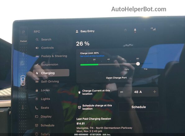 7SAXCBE62PF431131 2023 TESLA MODEL X Red 