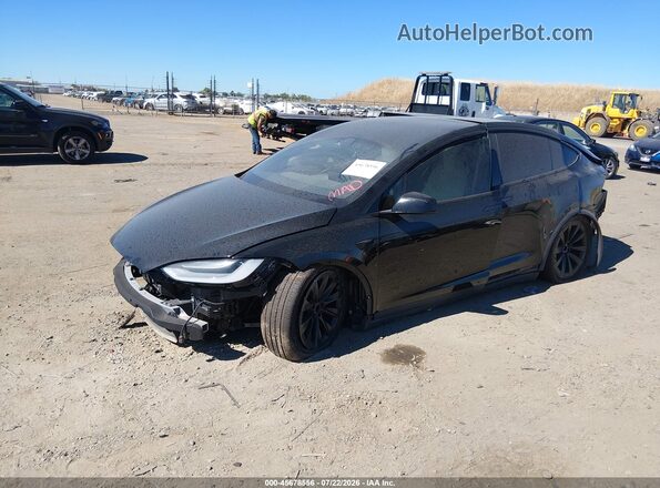 7SAXCBE67NF337873 2022 TESLA MODEL X Черный Передняя левая четверть