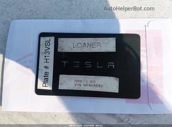 7SAXCBE69RF448592 2024 TESLA MODEL X White Շարժիչի բաժամունքի տեսք