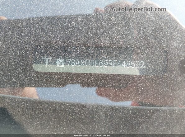 7SAXCBE69RF448592 2024 TESLA MODEL X White VIN կոդի պիտակի տեսք
