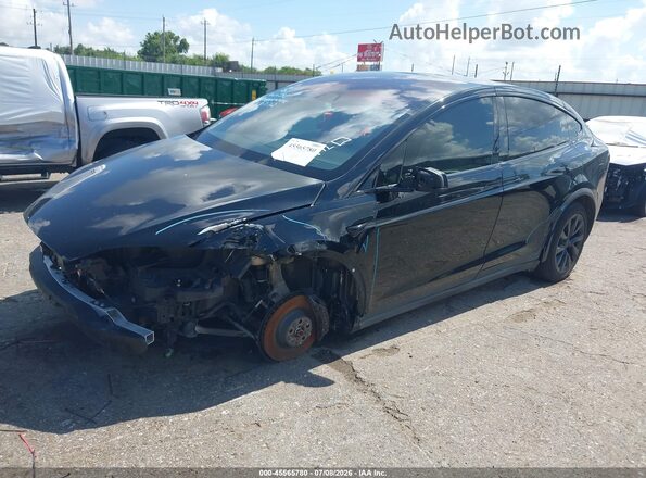 7SAXCDE52NF338772 2022 TESLA MODEL X Черный Передняя левая четверть