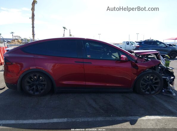 7SAXCDE52PF426689 2023 TESLA MODEL X Red უკანა სალონის ხედი