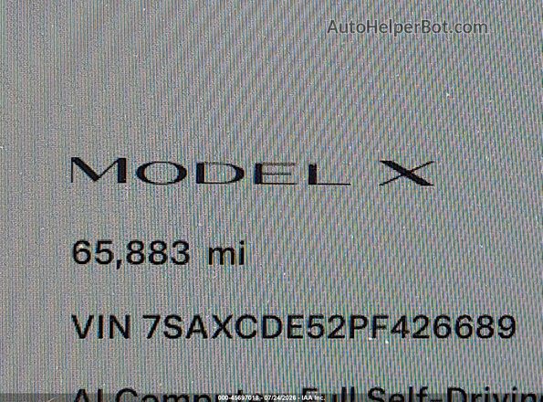 7SAXCDE52PF426689 2023 TESLA MODEL X Red 