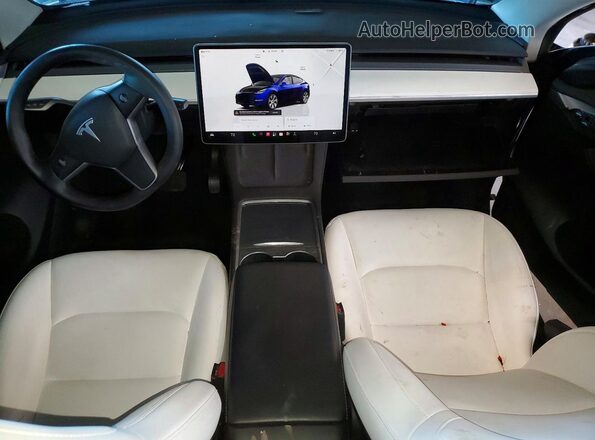7SAYGAEE0PF682627 2023 TESLA MODEL Blue Dashboard view