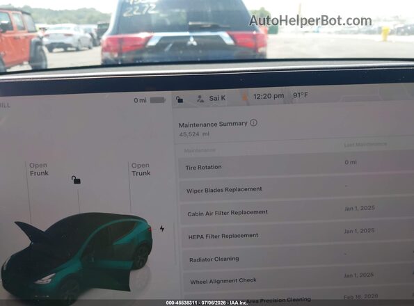 7SAYGAEE0SF269048 2025 TESLA MODEL Y Black Widok tylnych siedzeń