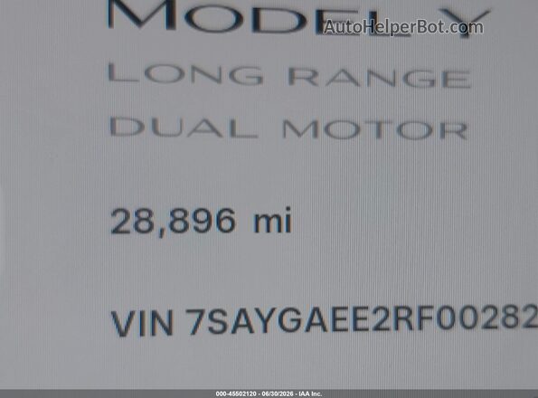 7SAYGAEE2RF002827 2024 TESLA MODEL Y Gray 