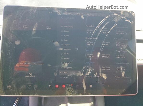 7SAYGAEE3RF991107 2024 TESLA MODEL Black Instrument cluster view
