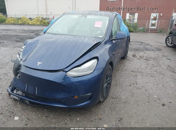 7SAYGAEE3SF221849 2025 TESLA MODEL Y Синий Передняя левая четверть