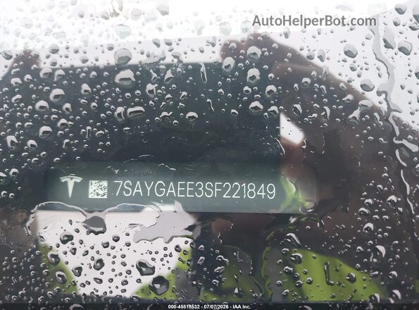 7SAYGAEE3SF221849 2025 TESLA MODEL Y Синий Вид подкапотного пространства