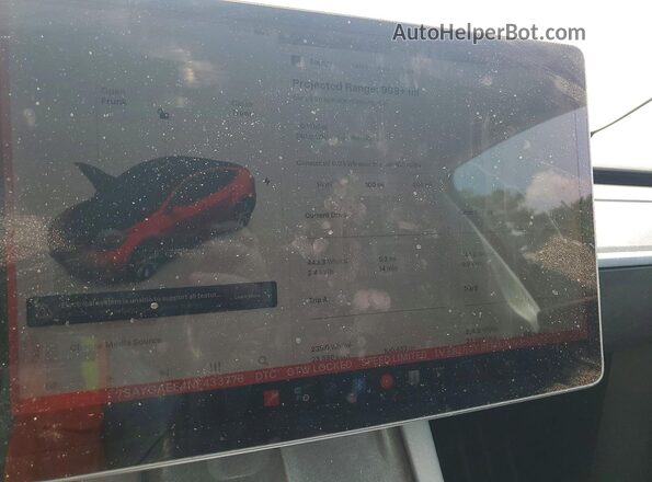 7SAYGAEE4NF433776 2022 TESLA MODEL Белый Вид щитка приборов