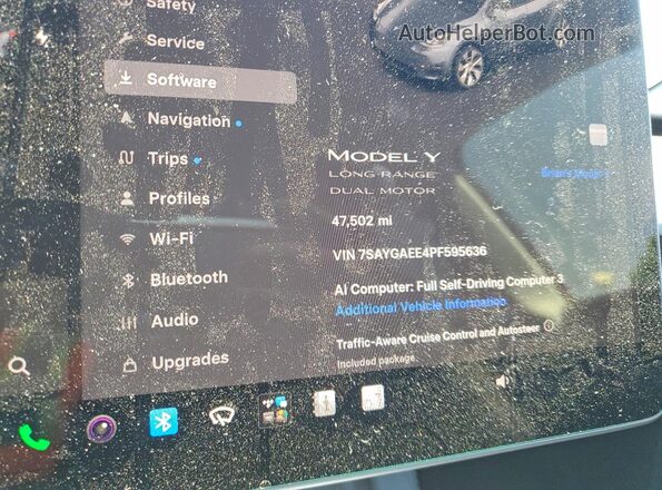 7SAYGAEE4PF595636 2023 TESLA MODEL Серый Вид щитка приборов