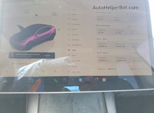 7SAYGAEE6PF700385 2023 TESLA MODEL Gray Вид щитка приладів
