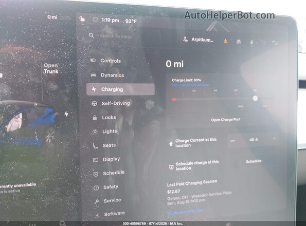 7SAYGAEE6PF779816 2023 TESLA MODEL Y Blue 