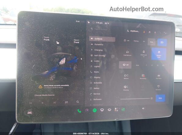 7SAYGAEE6PF779816 2023 TESLA MODEL Y Blue 