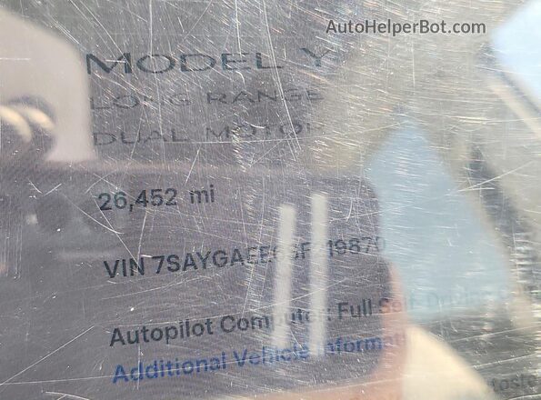 7SAYGAEE6SF219870 2025 TESLA MODEL Gray Vista del cuadro de instrumentos