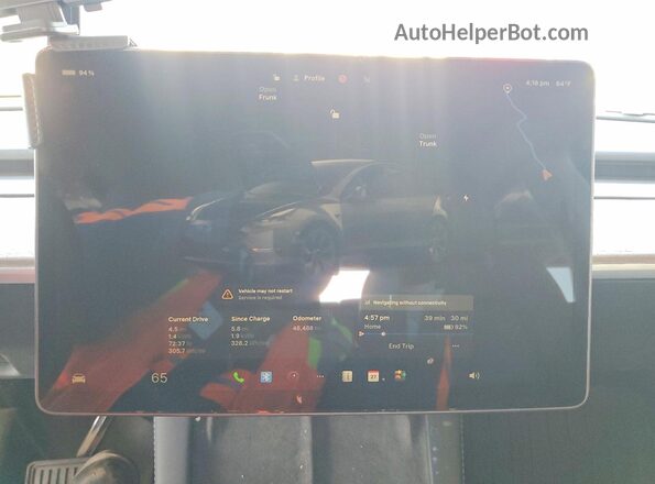 7SAYGAEE8RF100115 2024 TESLA MODEL Charcoal Սարքավորումների վահանակի տեսք