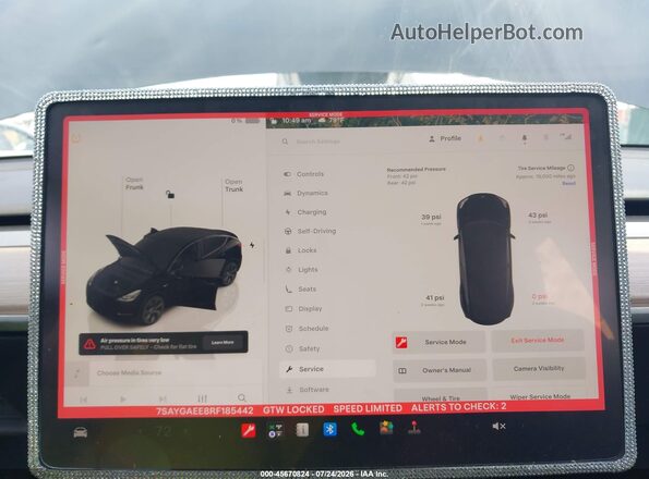 7SAYGAEE8RF185442 2024 TESLA MODEL Y Black 