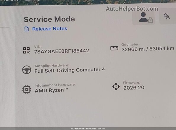 7SAYGAEE8RF185442 2024 TESLA MODEL Y Black Հետևի նստատեղերի տեսք