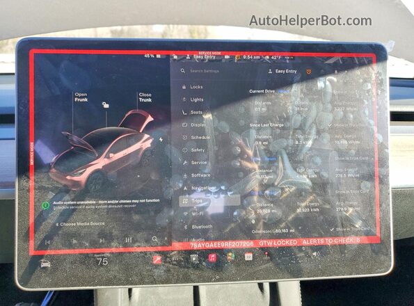 7SAYGAEE9RF207206 2024 TESLA MODEL Black Widok zestawu wskaźników