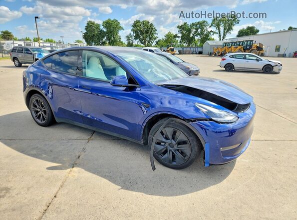 7SAYGAEE9SF230779 2025 TESLA MODEL Blue Передня права чверть