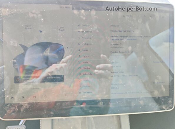 7SAYGAEE9SF230779 2025 TESLA MODEL Blue Вид щитка приладів