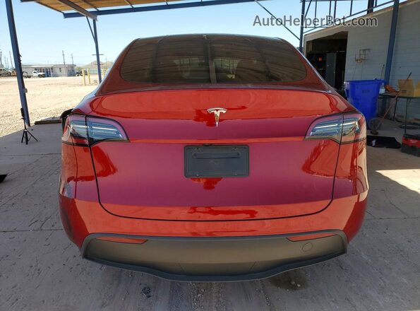 7SAYGDED0SF280026 2025 TESLA MODEL Красный Вид сзади