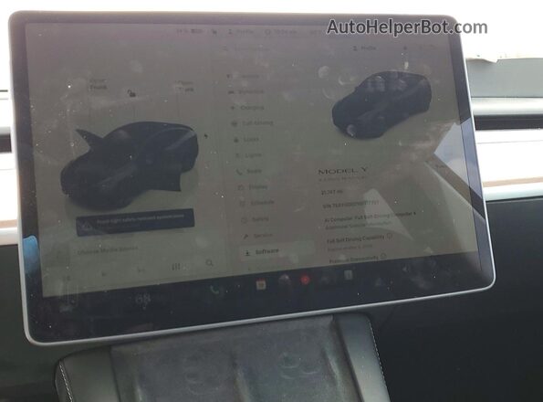 7SAYGDED1RF117797 2024 TESLA MODEL Charcoal ხელსაწყოთა პანელის ხედი