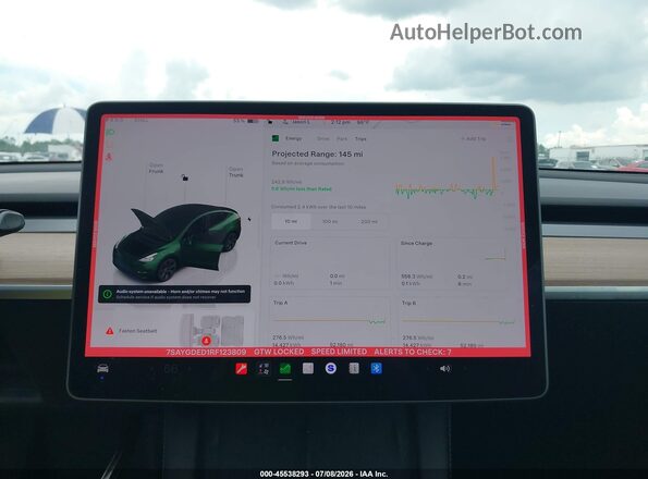 7SAYGDED1RF123809 2024 TESLA MODEL Y Gray 