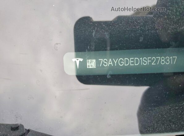 7SAYGDED1SF278317 2025 TESLA MODEL Gray Vista de la etiqueta del VIN