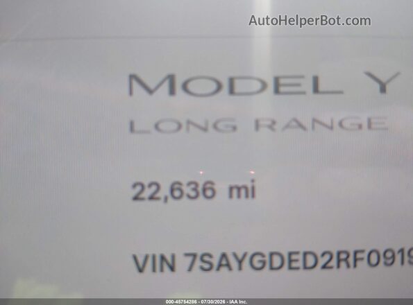 7SAYGDED2RF091906 2024 TESLA MODEL Y Серый 