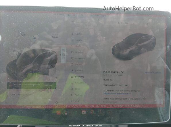7SAYGDED2SA372543 2025 TESLA MODEL Y Серебряный 