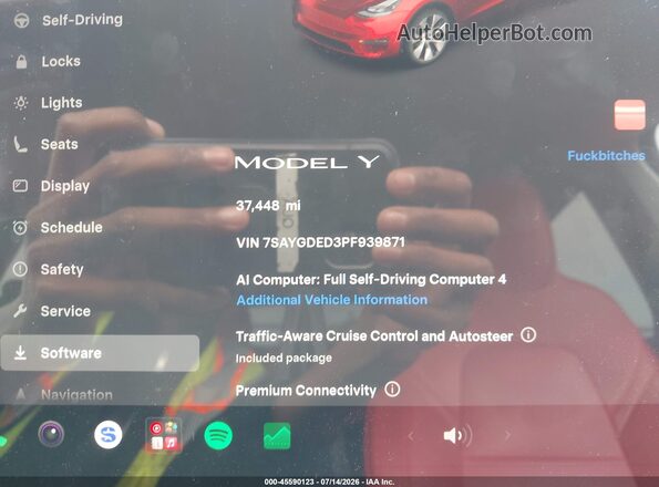 7SAYGDED3PF939871 2023 TESLA MODEL Y Gray Rear seats view