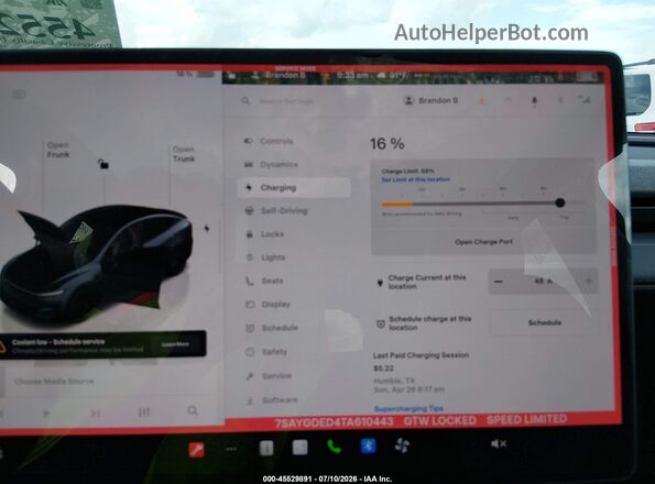 7SAYGDED4TA610443 2026 TESLA MODEL Y Gray 