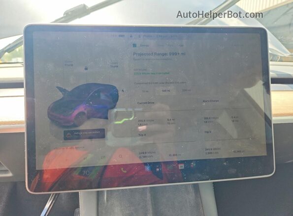 7SAYGDED5SA372181 2025 TESLA MODEL Gray Widok zestawu wskaźników