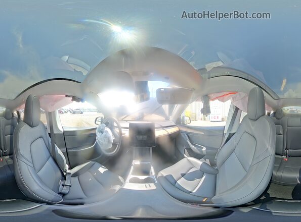 7SAYGDED5SA372181 2025 TESLA MODEL Gray Widok wnętrza 360 stopni