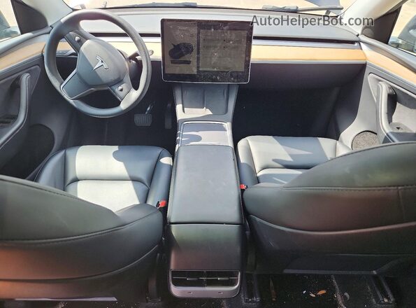 7SAYGDED6RA304109 2024 TESLA MODEL Gray Widok deski rozdzielczej